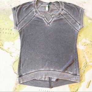 NEW! GreenTea blue mineral wash pullover w/zip